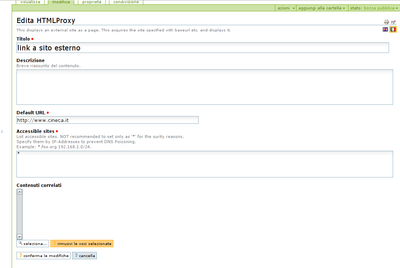 aggiungi proxy page